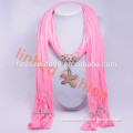 pink jersey newest scarf pendant with starfish pendant Assorted Colors